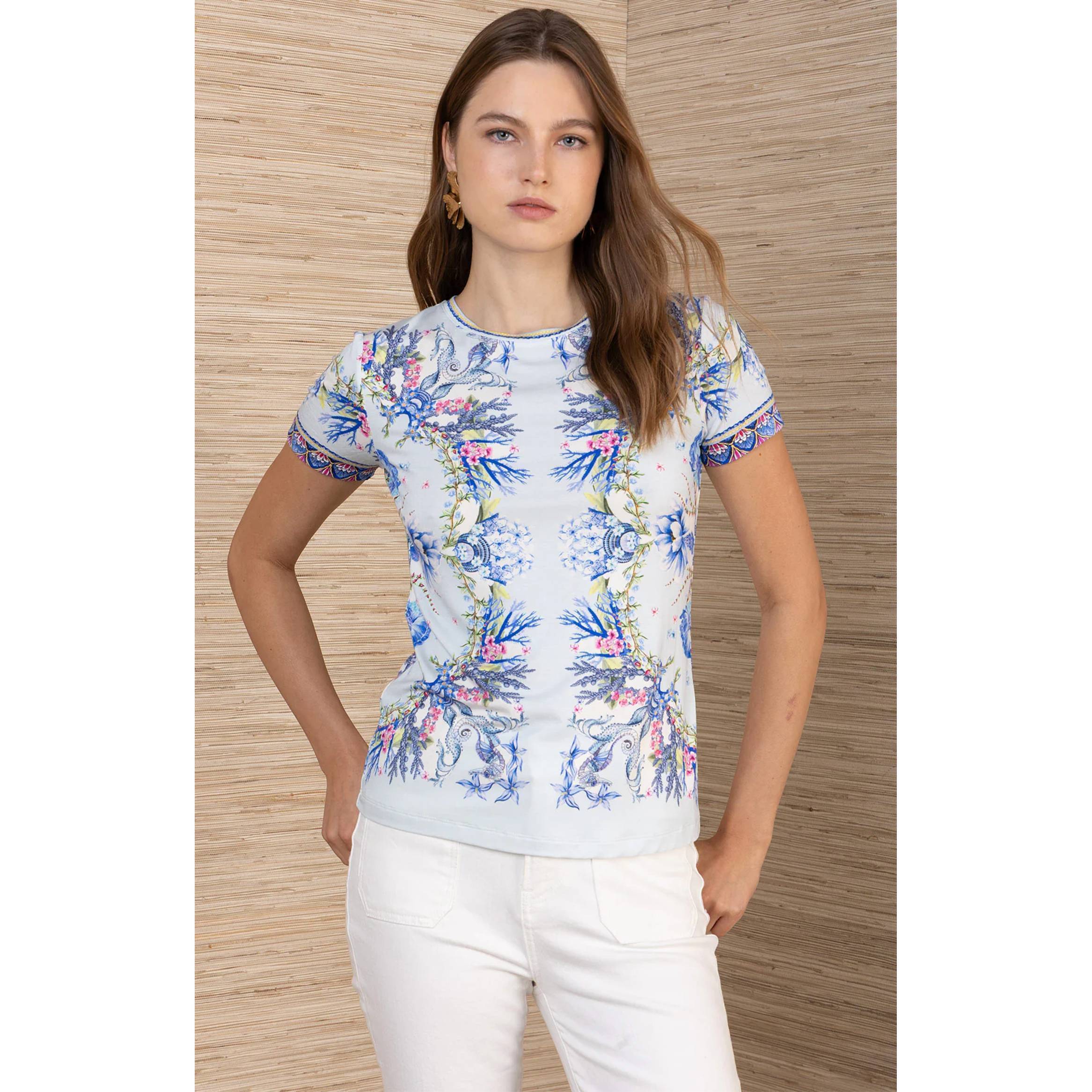 New Hale Bob Breyl Jersey Top In Blue